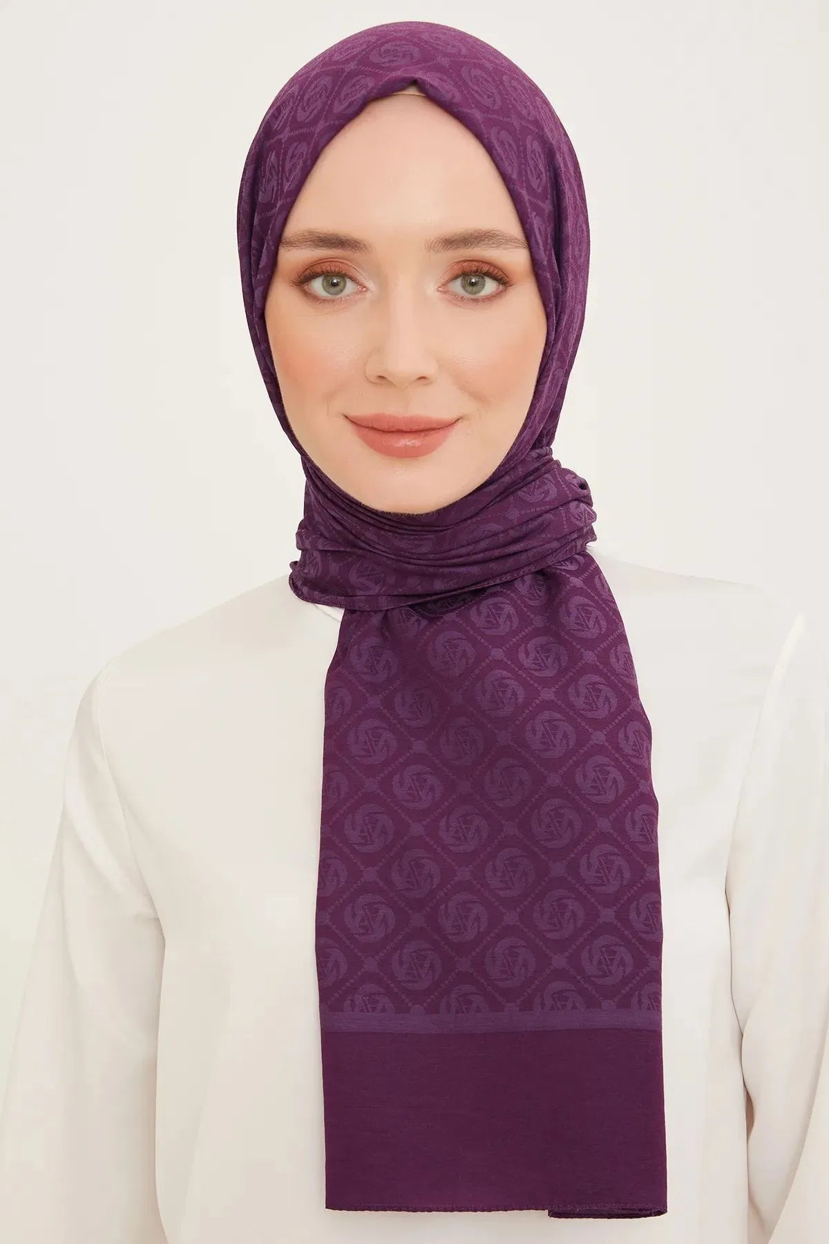 ARMİNE Trend Pamuk Monogram Şal 21086