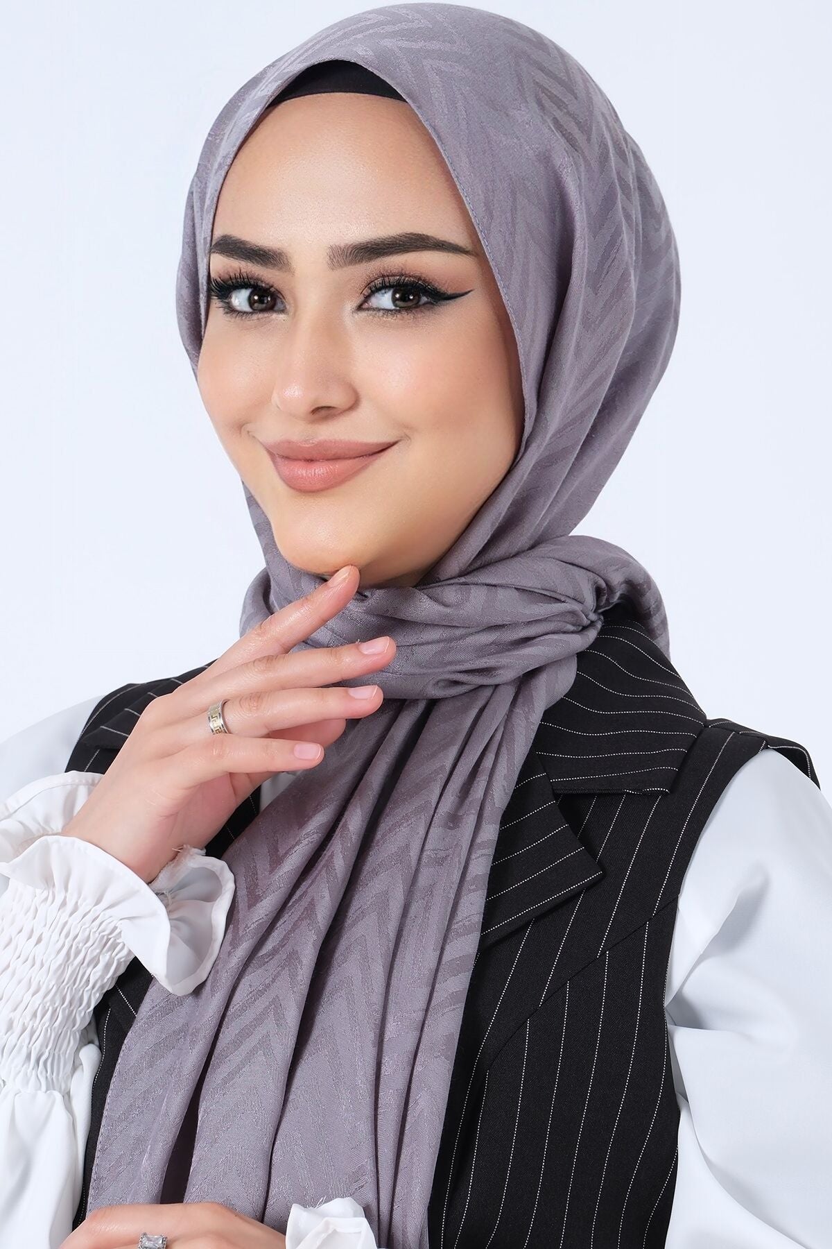 HAREM SCARF Lino Jakar Şal Füme