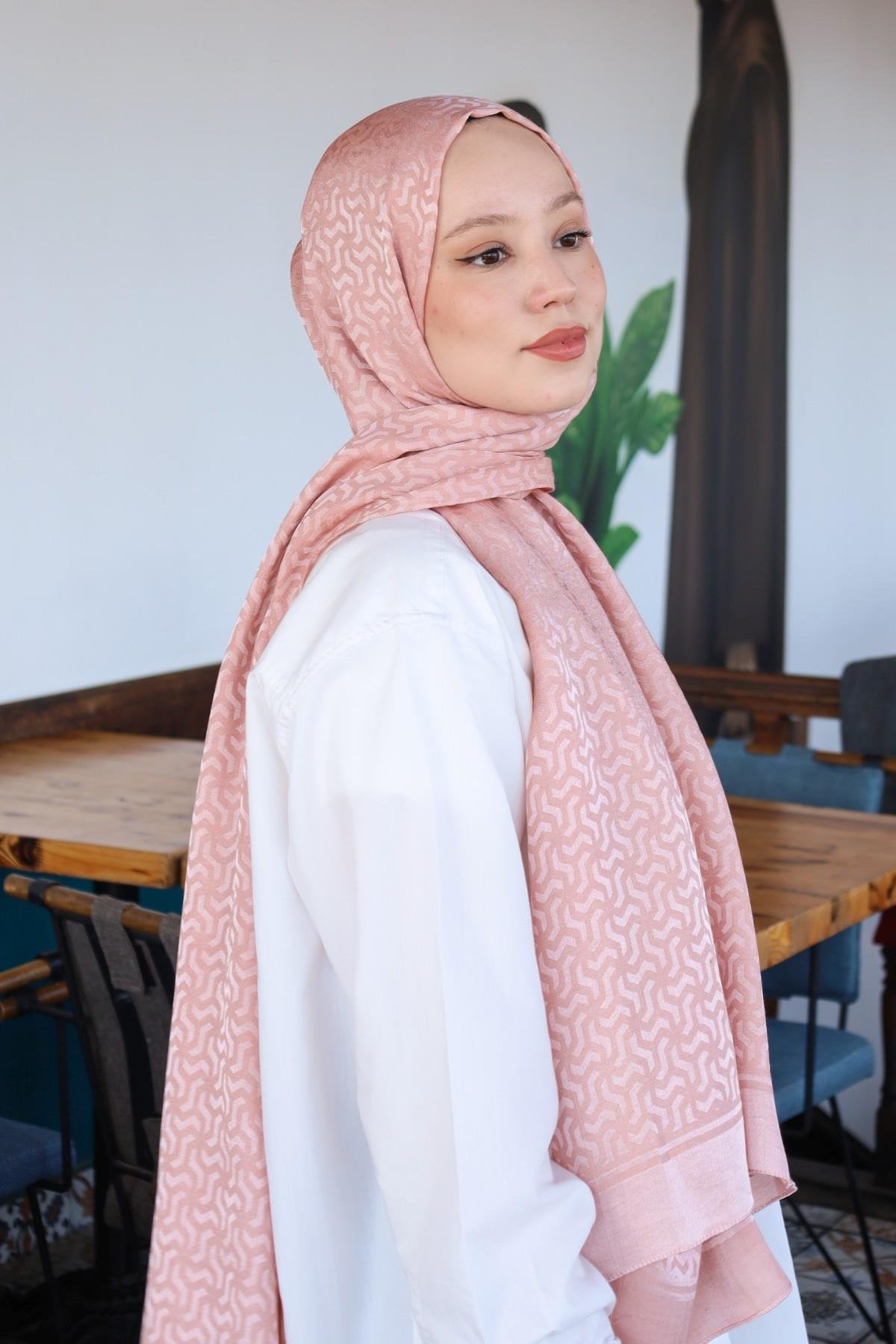 HİNT İPEK Pamuk Jakar Şal