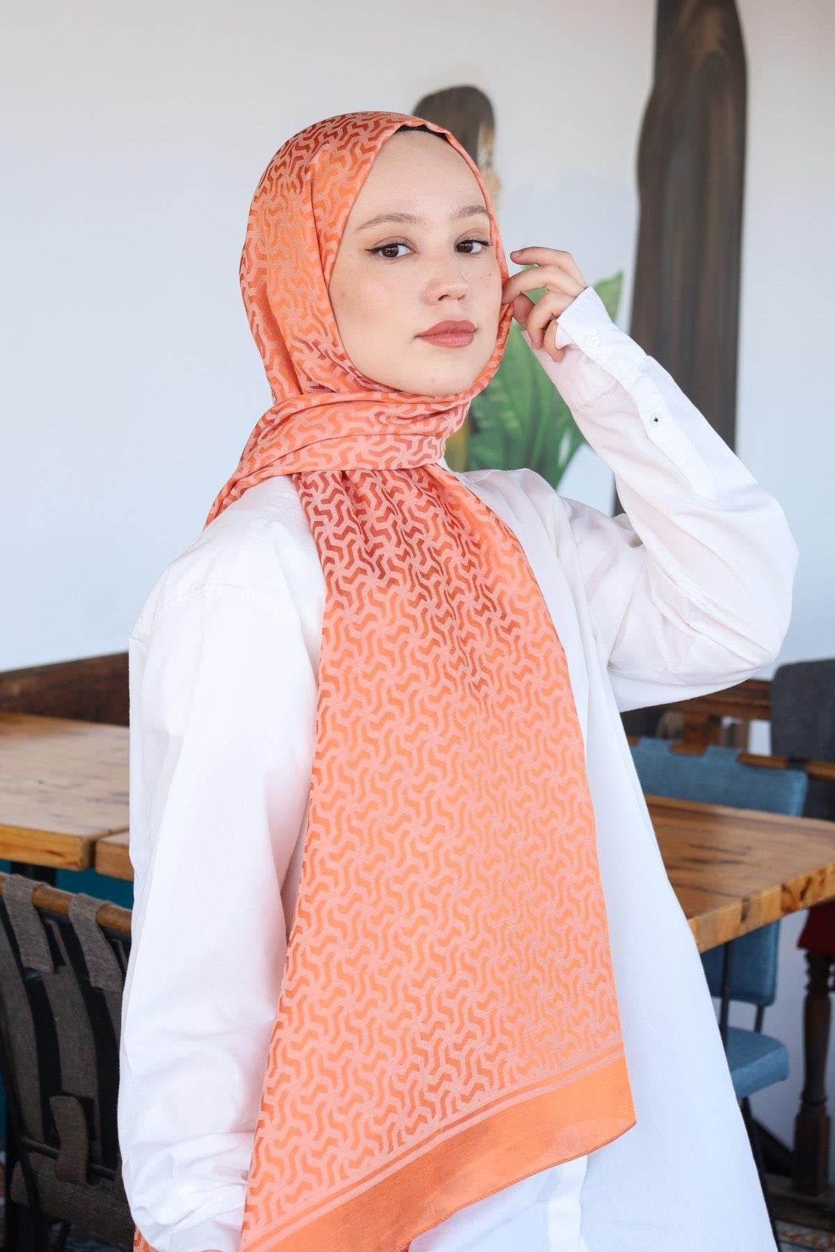 HİNT İPEK Pamuk Jakar Şal