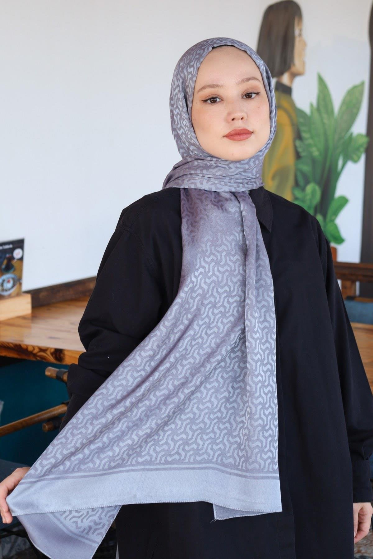 HİNT İPEK Pamuk Jakar Şal