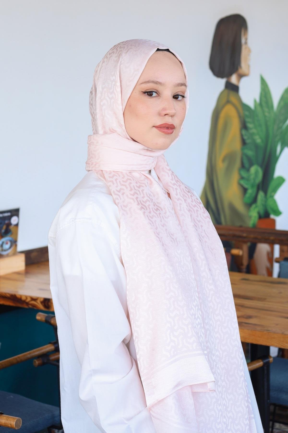 HİNT İPEK Pamuk Jakar Şal