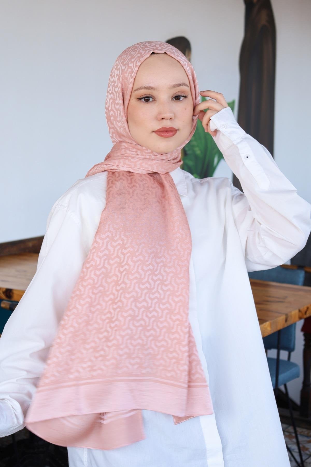 HİNT İPEK Pamuk Jakar Şal