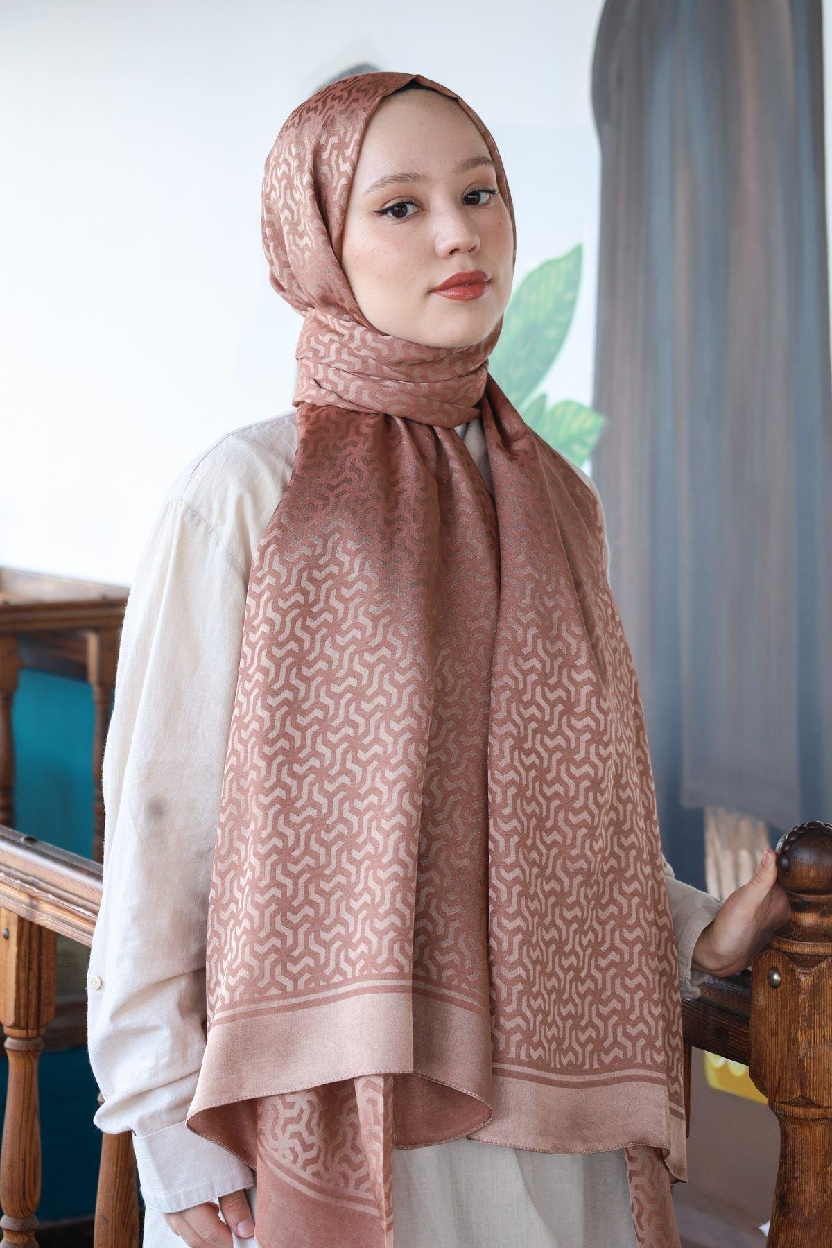 HİNT İPEK Pamuk Jakar Şal