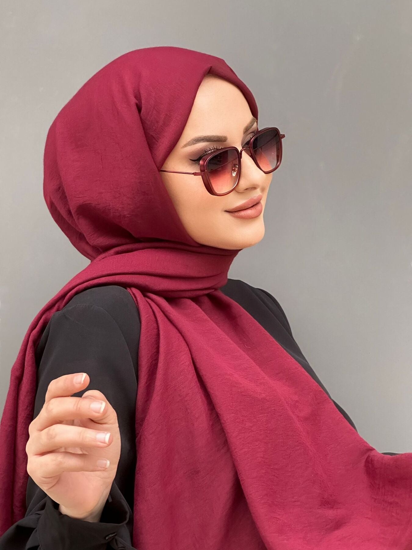 HAREM SCARF Amor Şal-Kızılcık