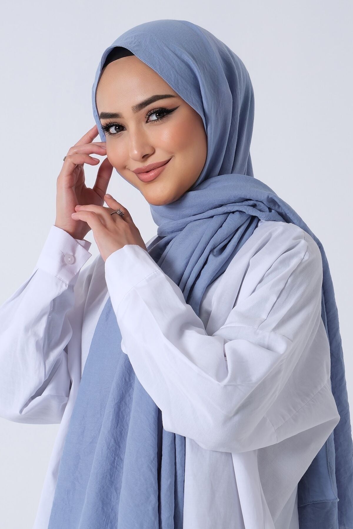 HAREM SCARF Amor Şal-Kot Mavi