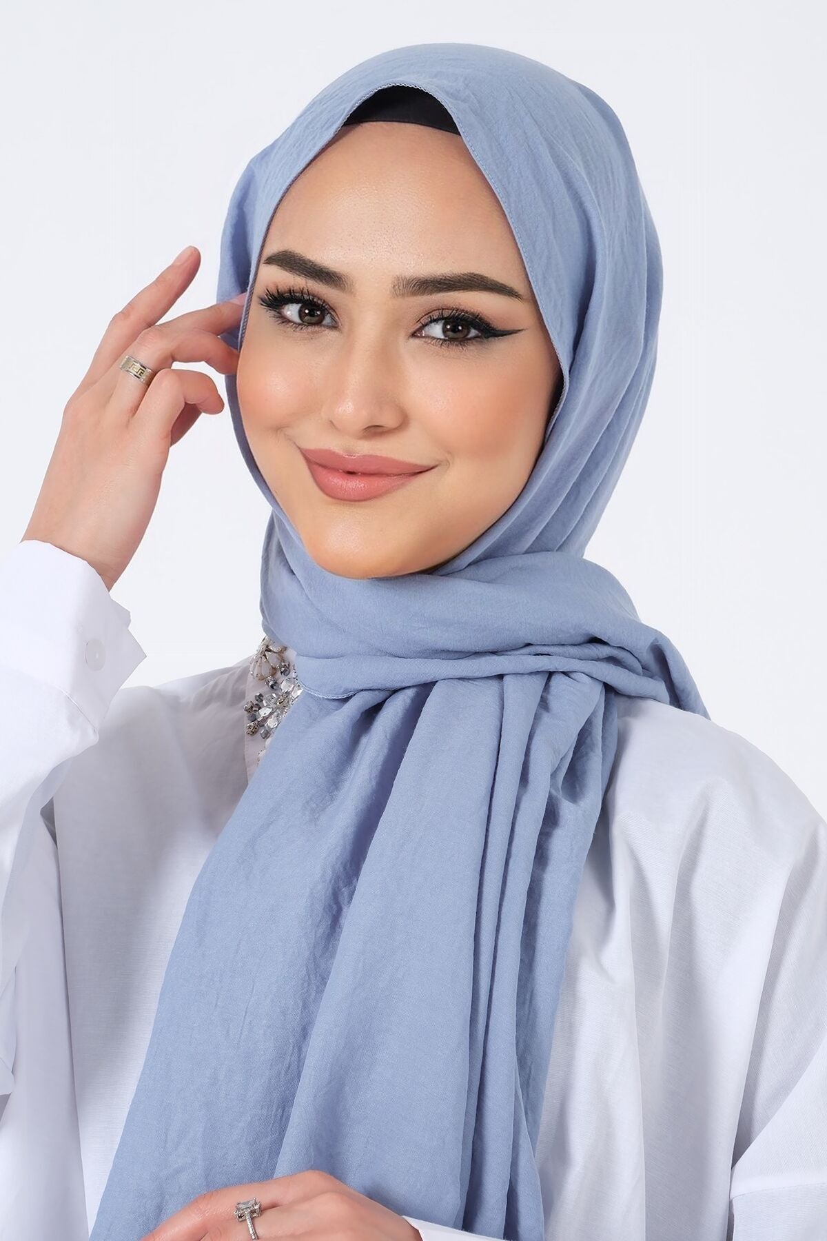 HAREM SCARF Amor Şal-Kot Mavi