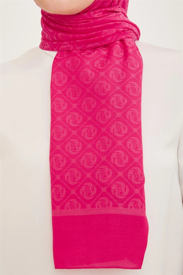 ARMİNE Trend Pamuk Monogram Şal 52