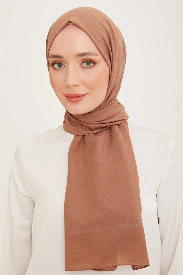 ARMİNE Trend Pamuk Monogram Şal 4701