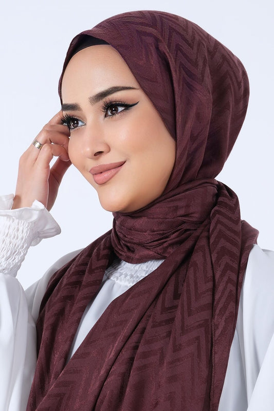 HAREM SCARF Lino Jakar Şal Acı Kahve
