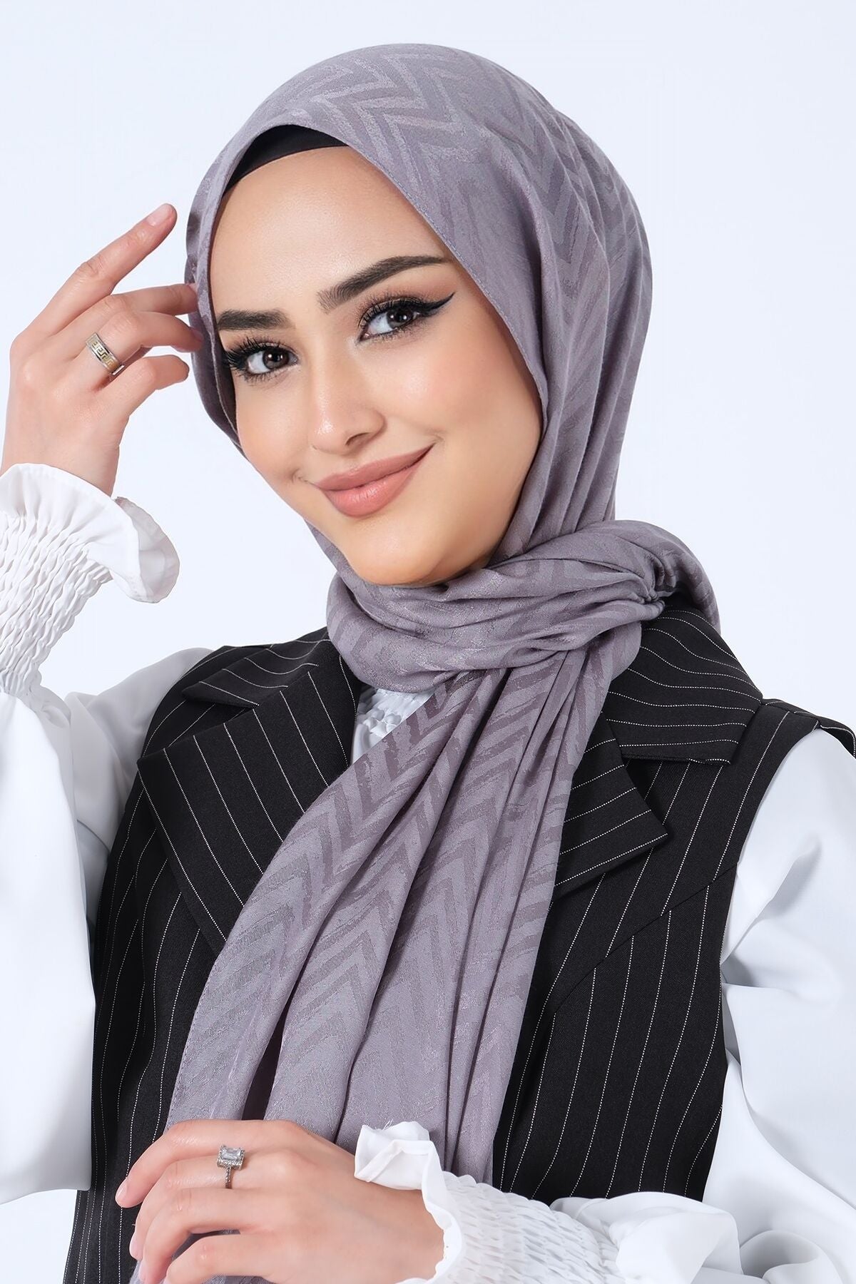 HAREM SCARF Lino Jakar Şal Füme