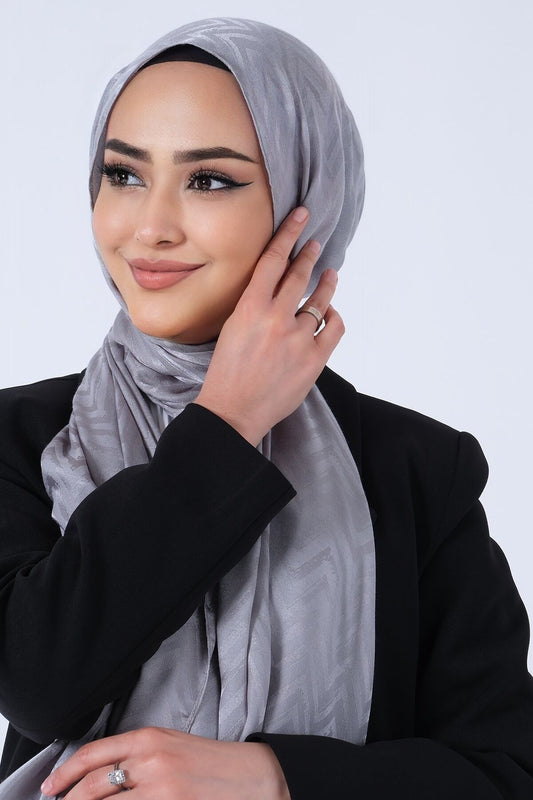 HAREM SCARF Lino Jakar Şal Gri