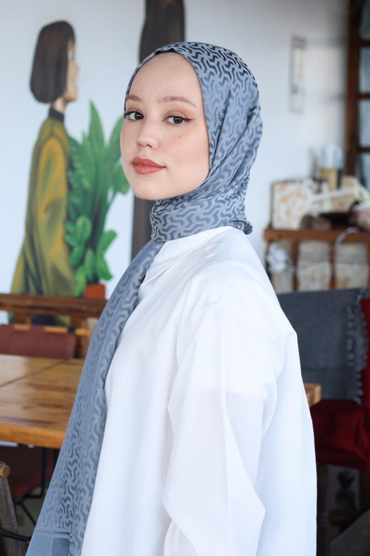 HİNT İPEK Pamuk Jakar Şal