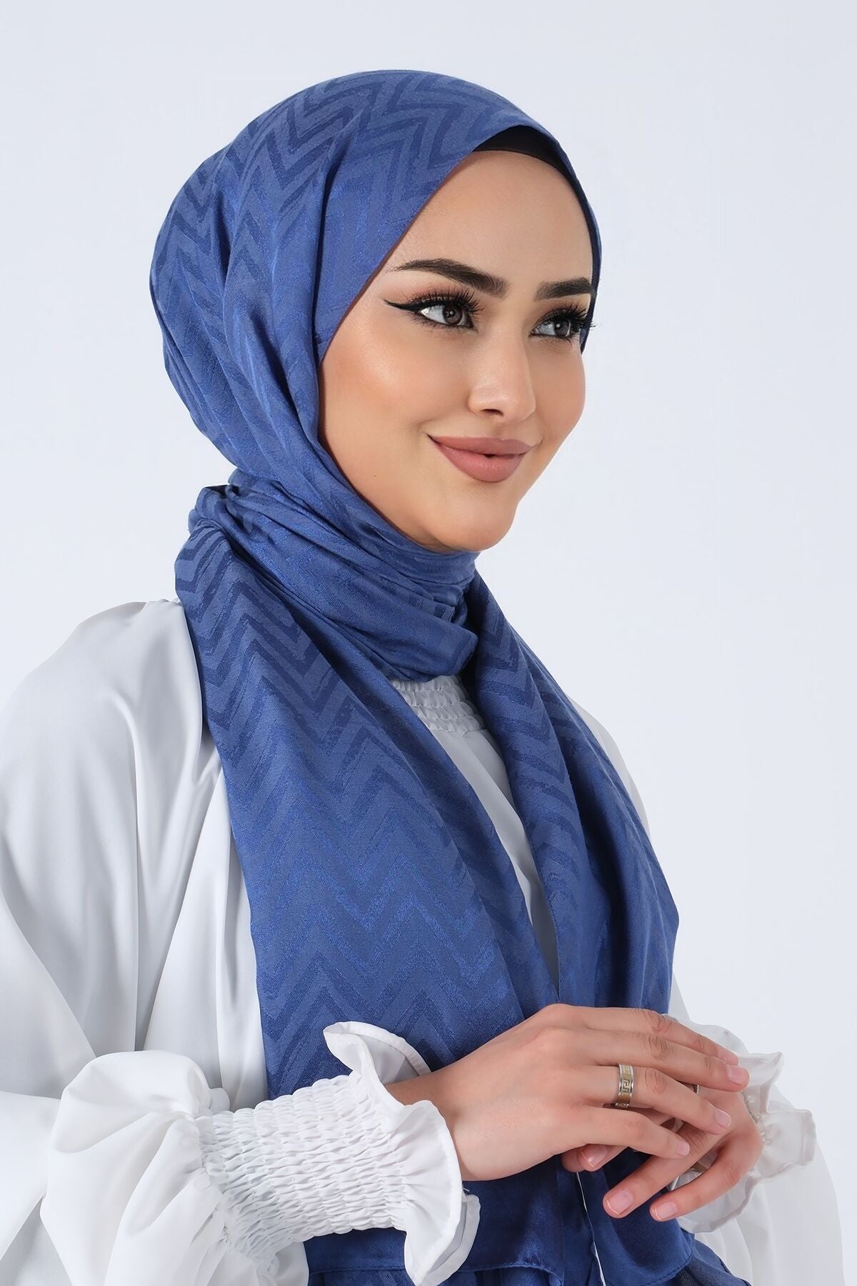 HAREM SCARF Lino Jakar Şal İndigo