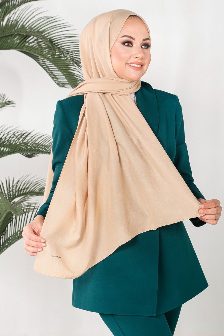 HAREM SCARF Amor Şal-Koyu Bej