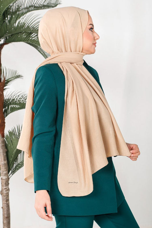 HAREM SCARF Amor Şal-Koyu Bej