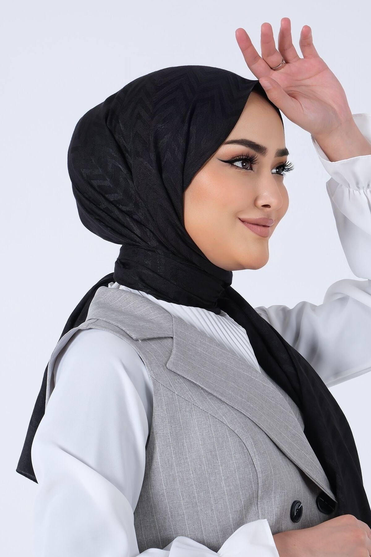 HAREM SCARF Lino Jakar Şal Siyah